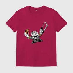 Мужская футболка хлопок Командор с гранатой и пилой из Каламбур: Крутое Пике