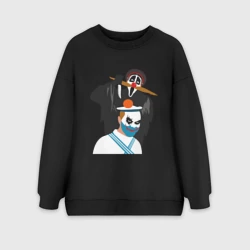 Женский свитшот oversize без начеса хлопок Крик-мужик и Джокер-моряк из Деревня дураков мем