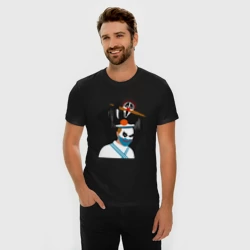 Мужская футболка хлопок Slim Крик-мужик и Джокер-моряк из Деревня дураков мем - фото 2