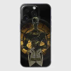 Чехол для iPhone 15 Pro силиконовый с защитой камеры Хронос - Hades II