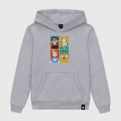 Женская толстовка хлопок Коллаж Деревня Дураков, арт из персонажей