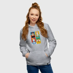 Женская толстовка хлопок Коллаж Деревня Дураков, арт из персонажей - фото 2