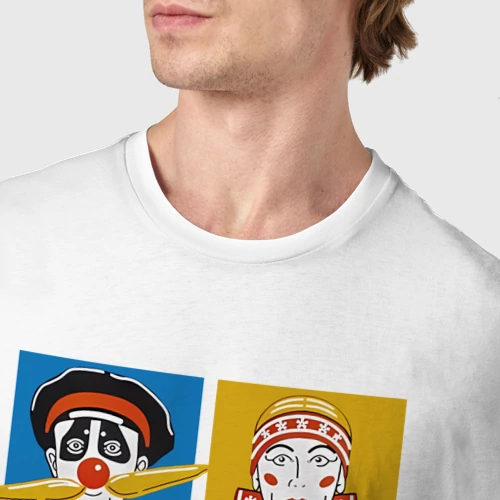 Мужская футболка хлопок Коллаж Деревня Дураков, арт из персонажей - фото 6