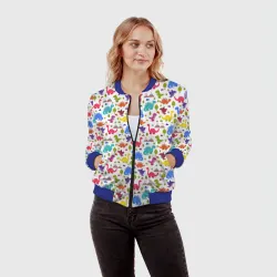 Женский бомбер 3D Мир динозавров - фото 2