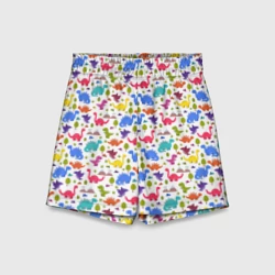 Детские спортивные шорты 3D Мир динозавров