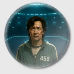Значок Игрок 456 грустный - Игра в кальмара