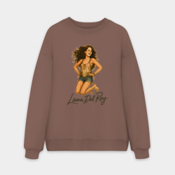 Мужской свитшот oversize без начеса хлопок Lana Del Rey в прыжке