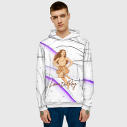Мужская толстовка 3D Lana Del Rey радостно прыгает - фото 2