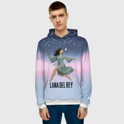 Мужская толстовка 3D Lana Del Rey прыгает в платье  - фото 2