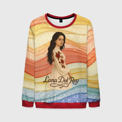 Мужской свитшот 3D Lana Del Rey в платье с цветами