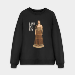 Мужской свитшот oversize без начеса хлопок Lana Del Rey в старом платье