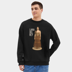 Мужской свитшот oversize без начеса хлопок Lana Del Rey в старом платье - фото 2