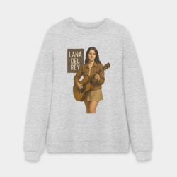 Мужской свитшот oversize без начеса хлопок Lana Del Rey с гитарой
