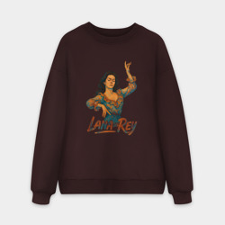 Мужской свитшот oversize без начеса хлопок Lana Del Rey танец