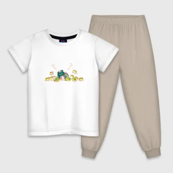 Детская пижама с белой футболкой МаоМао и лягушки  - Монолог Фармацевта