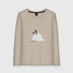 Женский лонгслив хлопок Меланхоличная МаоМао - Монолог Фармацевта