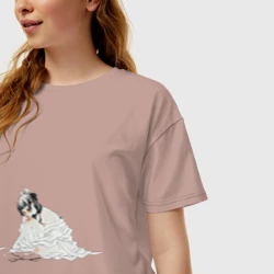 Женская футболка хлопок Oversize Меланхоличная МаоМао - Монолог Фармацевта - фото 2