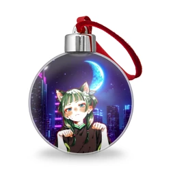 Ёлочный шар Ночной неон и кошечка МаоМао - Монолог Фармацевта