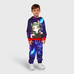 Детский костюм с толстовкой 3D Ночной неон и кошечка МаоМао - Монолог Фармацевта - фото 2