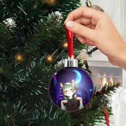 Ёлочный шар Ночной неон и кошечка МаоМао - Монолог Фармацевта - фото 2