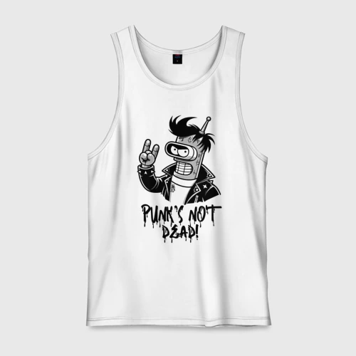 Мужская майка хлопок Bender - punk's not dead motto