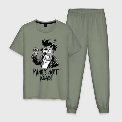 Мужская пижама хлопок Bender - punk's not dead motto