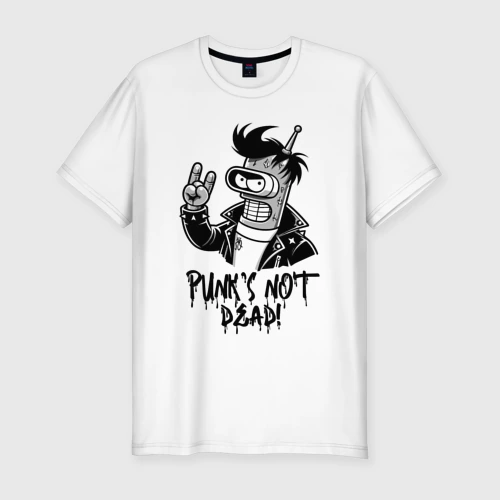 Мужская футболка хлопок Slim Bender - punk's not dead motto