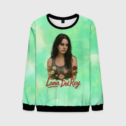 Мужской свитшот 3D Lana Del Rey  с цветами