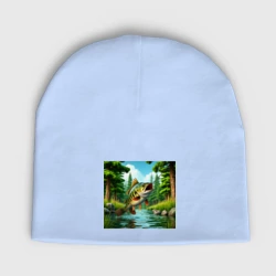 Женская шапка демисезонная Крупный улов - рыбалка