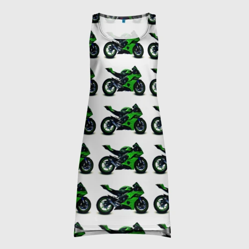Платье-майка 3D Motorbike green