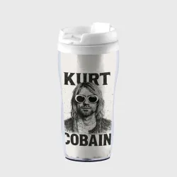 Термокружка-непроливайка Kurt Cobain - grunge-art