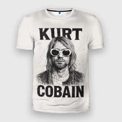 Мужская футболка 3D Slim Kurt Cobain - grunge-art