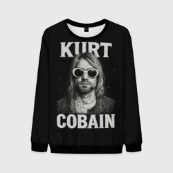 Мужской свитшот 3D Курт Кобейн - гранж-арт