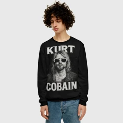 Мужской свитшот 3D Курт Кобейн - гранж-арт - фото 2