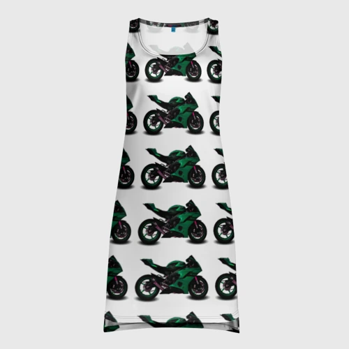 Платье-майка 3D Motorbike dark green