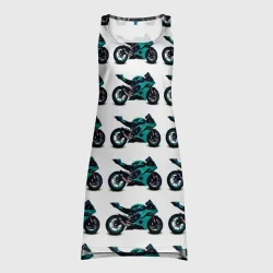 Платье-майка 3D Motorbike light blue