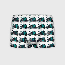 Мужские трусы 3D Motorbike light blue