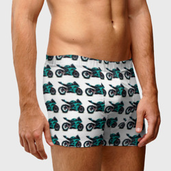 Мужские трусы 3D Motorbike light blue - фото 2