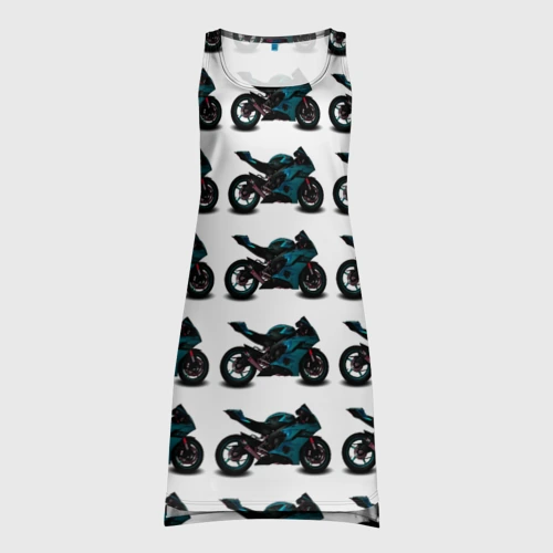 Платье-майка 3D Motorbike blue