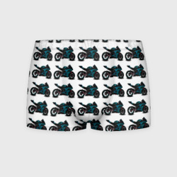 Мужские трусы 3D Motorbike blue