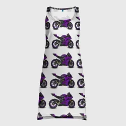 Платье-майка 3D Motorcycle purple