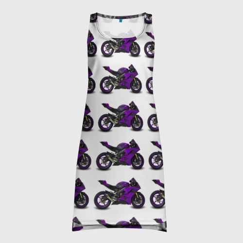 Платье-майка 3D Motorcycle purple