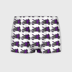 Мужские трусы 3D Motorcycle purple