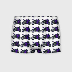 Мужские трусы 3D Motorcycle purple gloss