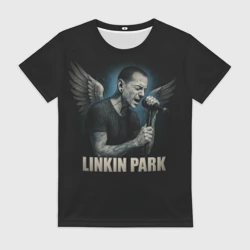 Женская футболка 3D Chester Bennington - Angel