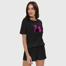 Женская пижама с шортиками хлопок Пламенная бригада пожарных - Шинра Кусакабэ - фото 2