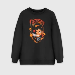 Женский свитшот oversize без начеса хлопок Пламенная бригада пожарных - Шинра