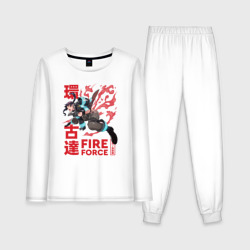 Женская пижама с лонгсливом хлопок Пламенная бригада пожарных - Маки Одзэ