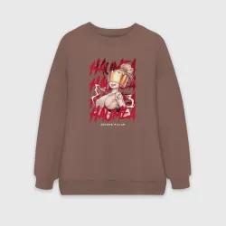 Женский свитшот oversize без начеса хлопок Пламенная бригада пожарных - Хаумеа