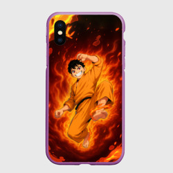 Чехол для iPhone XS Max матовый Шинра Пламенная бригада пожарных